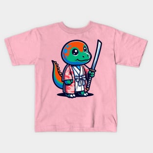 Winsome Samurai Dino Kids T-Shirt